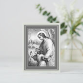 Engel Wächter eines Kindes Postkarte (Stehend Vorderseite)