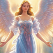 Engel Wandteppich Mit Holzrahmen