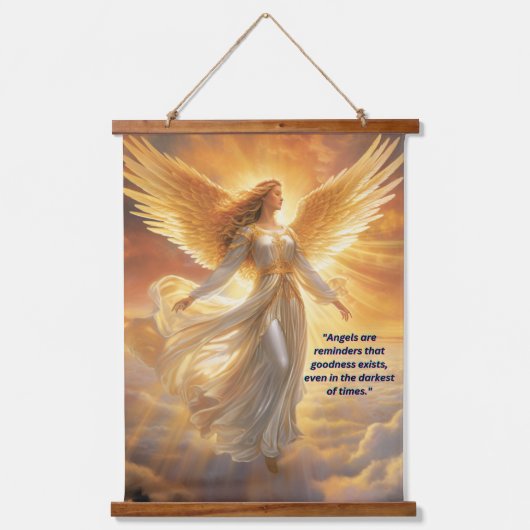 Engel Wandteppich Mit Holzrahmen (Vorderseite)