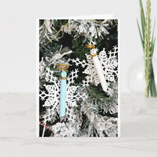 ENGEL WARTEN DARAUF, FROHE WEIHNACHTEN ZU SAGEN KARTE