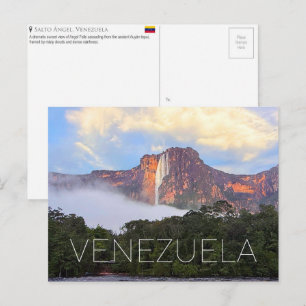 Engel Wasserfälle, Venezuela Reise Postkarte