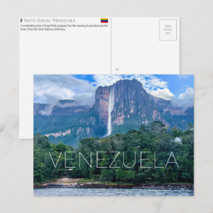 Engel Wasserfälle, Venezuela Reise Postkarte