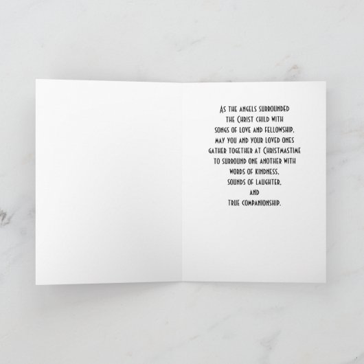 Engel-Weihnachtskarte Karte (Innenseite)