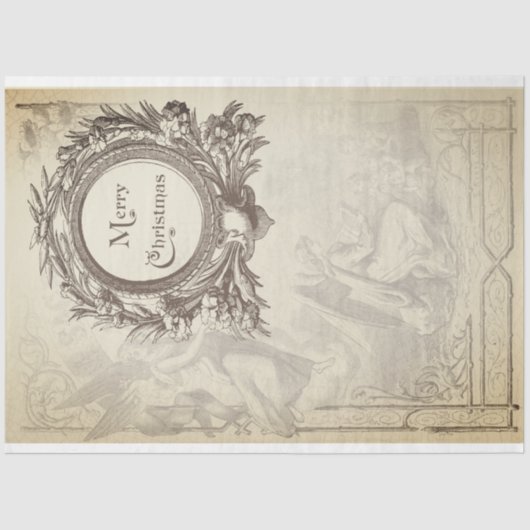 Engel Weihnachtsmöbeldekus Papier (Vorderseite)