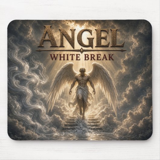 Engel Weiße Pause Dunkler Realismus Mousepad (Vorne)