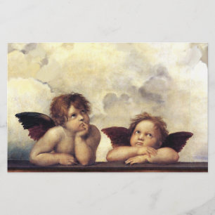 ENGEL/Winged Engel, bewölkt Raffaello Sanzio Briefpapier