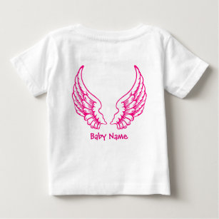 Engel Wings Baby-rosa NamensT - Shirt