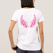 Engel Wings den T - Shirt der rosa Frauen (Rückseite)