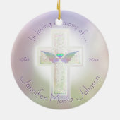 Engel Wings Erinnerungsgewohnheit Keramikornament (Hinten)