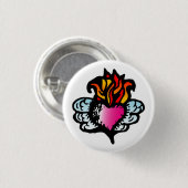 Engel Wings Herz 02 Button (Vorne & Hinten)