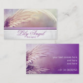 Engel Wings lila Lavendelgeschäftskarte Visitenkarte (Vorne/Hinten)