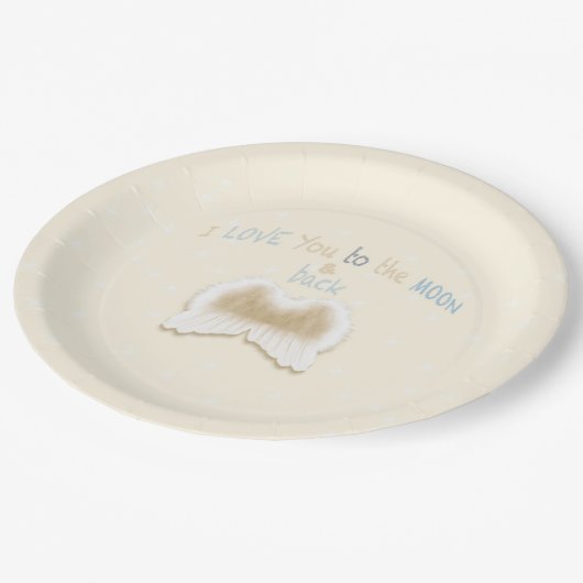 Engel Wings PapierTeller 9" (Schrägansicht)