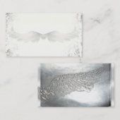 Engel Wings silberne helle Visitenkarten Visitenkarte (Vorne/Hinten)