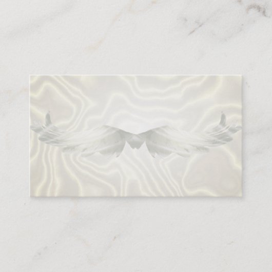 Engel Wings silberne helle Visitenkarten Visitenkarte (Vorderseite)