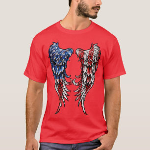 Engel Wings von der amerikanischen Flagge T-Shirt