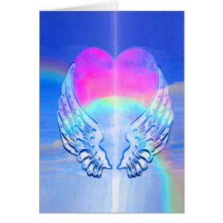 Engel Wings Wrackte um ein Herz