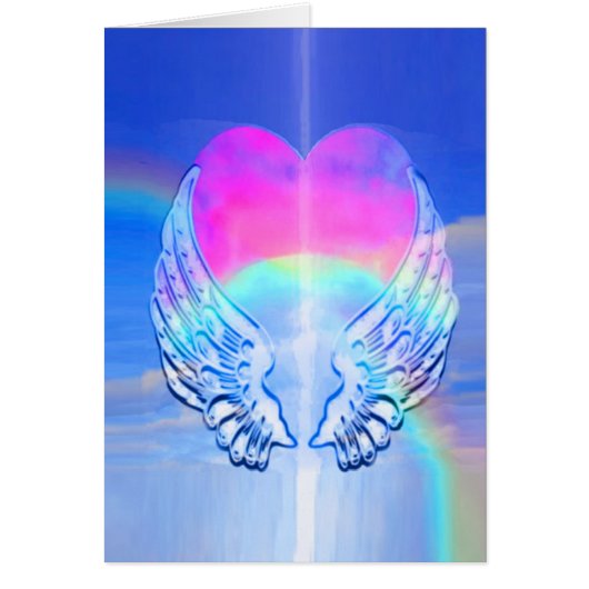 Engel Wings Wrackte um ein Herz (Vorne)