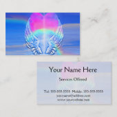 Engel Wings Wrackte um ein Herz Visitenkarte (Vorne/Hinten)