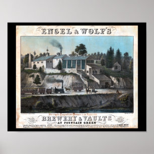 Engel Wolf's Brauerei Philadelphia PA Druck Poster