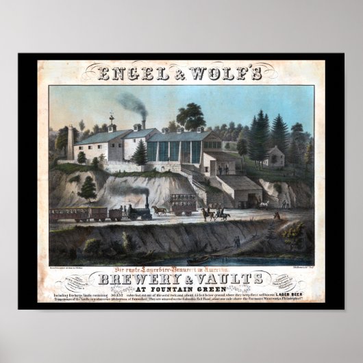 Engel Wolfs Brauerei Philadelphia PA Print Poster (Vorne)