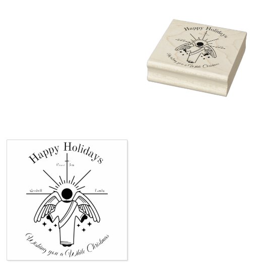 Engel wünscht dir eine weiße Weihnachtszeit Gummistempel (Stempel)