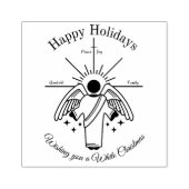 Engel wünscht dir eine weiße Weihnachtszeit Gummistempel (Prägung)