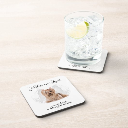 Engel Yorkie Untersetzer (Rechte Seite)