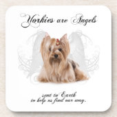 Engel Yorkie Untersetzer (Vorderseite)
