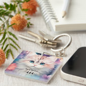 Engel-Zahl 444 Katze Schlüsselanhänger (Vorderseite rechts)