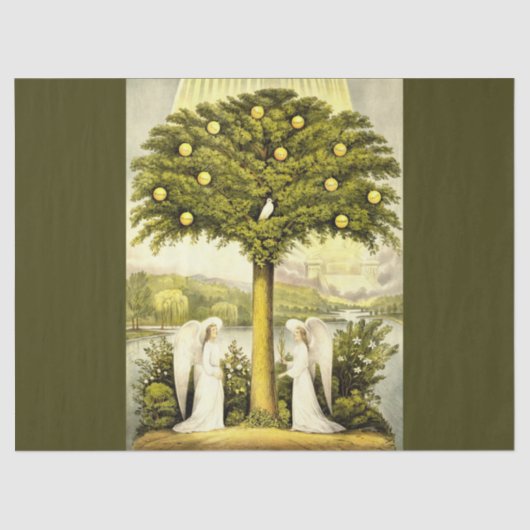 Engel Zeiten vergangenen Gewebes Papier (Vorderseite)