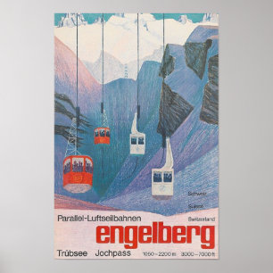 Engelberg Schweiz Reisen Vintage Poster