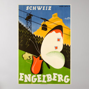 Engelberg, Schweiz, Skiposter Poster