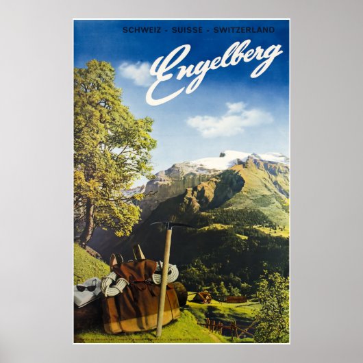 Engelberg, Schweiz, Skiposter Poster (Vorne)