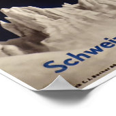 Engelberg, Schweiz, Skiposter Poster (Ecke)