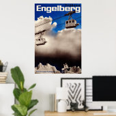 Engelberg, Schweiz, Skiposter Poster (Heimbüro)