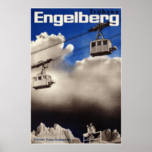 Engelberg, Schweiz, Skiposter Poster (Vorne)