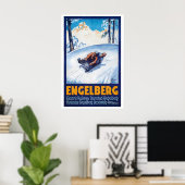 Engelberg Switzerland Winter Sport Vintage Ski Poster (Heimbüro)