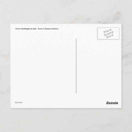 Engelbrücke Postkarte (Rückseite)