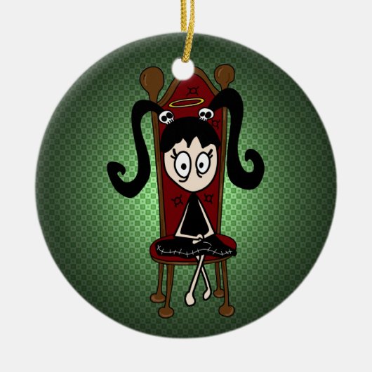 "Engelchen-" Verzierung Keramikornament (Vorne)