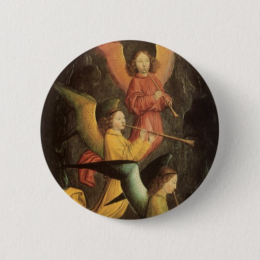 Engelchor von Simon Marmion, Kunst der Renaissance Button (Vorderseite)