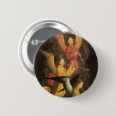 Engelchor von Simon Marmion, Kunst der Renaissance Button (Vorne & Hinten)