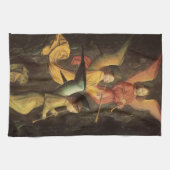 Engelchor von Simon Marmion, Kunst der Renaissance Geschirrtuch (Horizontal)