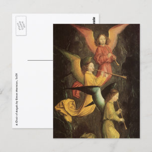 Engelchor von Simon Marmion, Kunst der Renaissance Postkarte