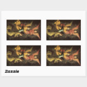 Engelchor von Simon Marmion, Kunst der Renaissance Rechteckiger Aufkleber (Blatt)