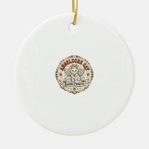 Engelcore-Katze Engelcore-Katze Vintage-Vektor-Art Keramik Ornament