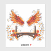 Engelflügel für den Vatertag Aufkleber (Blatt)