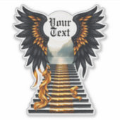 Engelflügel für den Vatertag Aufkleber (Vorderseite)