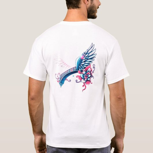 Engelflügel für den Vatertag T-Shirt (Rückseite)