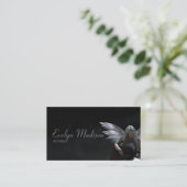 Engelgitarre dunkelweiß visitenkarte (Stehend Vorderseite)