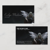 Engelgitarre dunkelweiß visitenkarte (Vorne/Hinten)